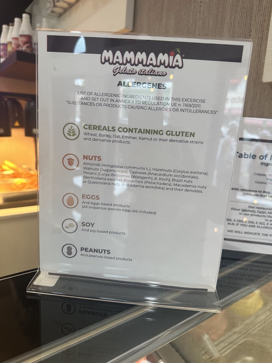 Mammamia Gelato Italiano Menu - Image 3